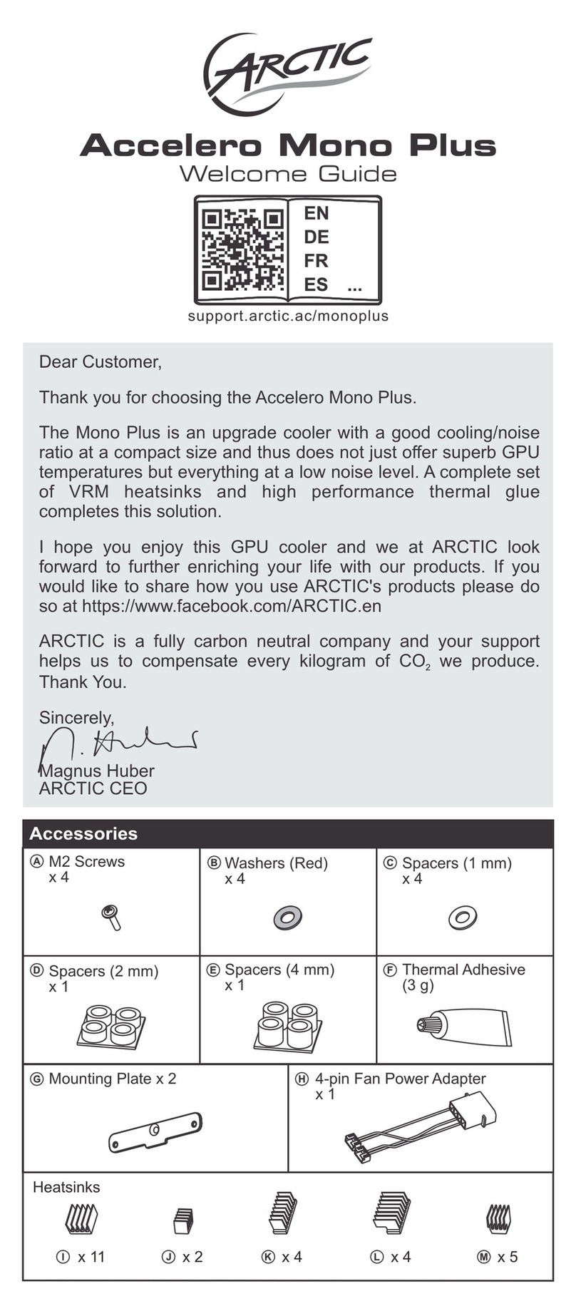 Arctic accelero mono plus Welcome guide