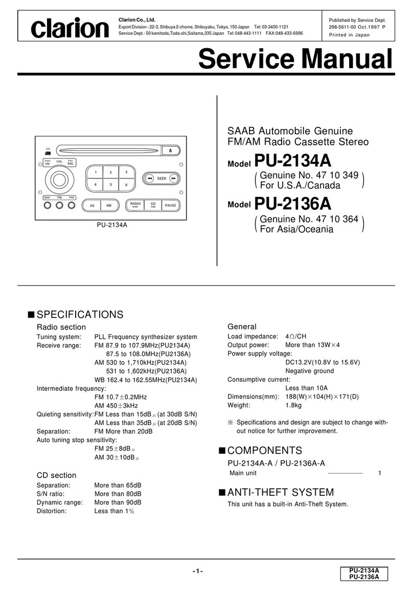 Clarion PU-2134A Service manual