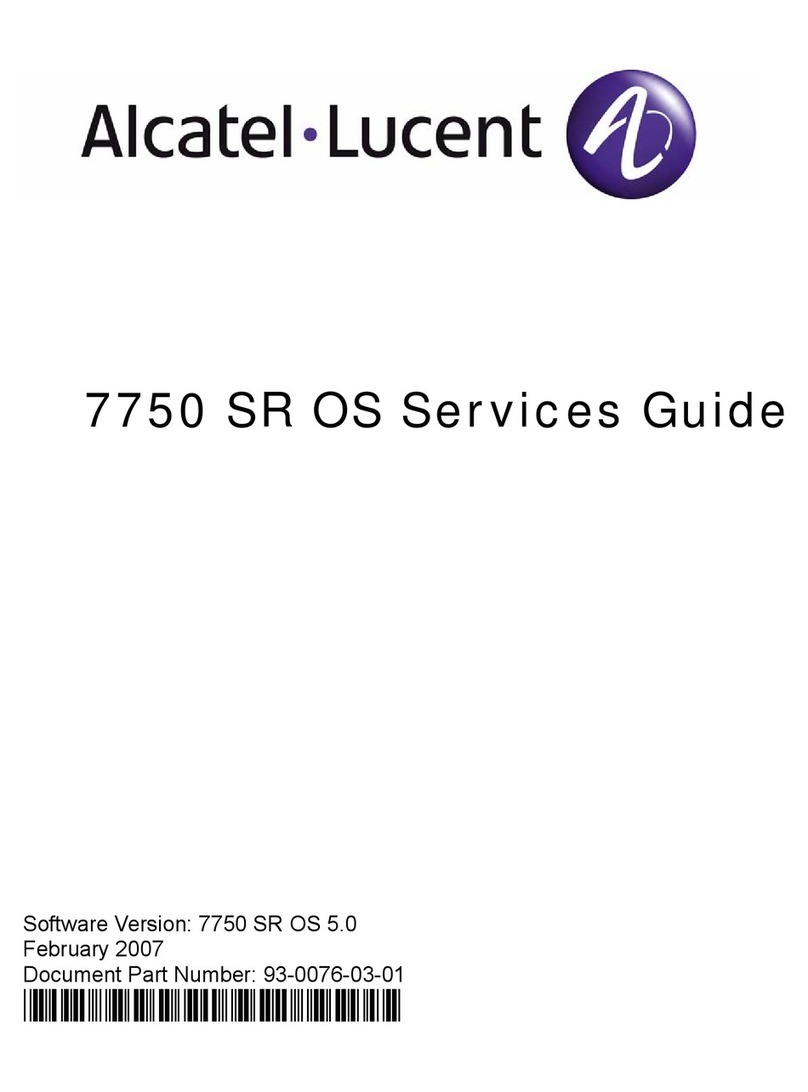 Alcatel-Lucent 7750 SR OS User manual