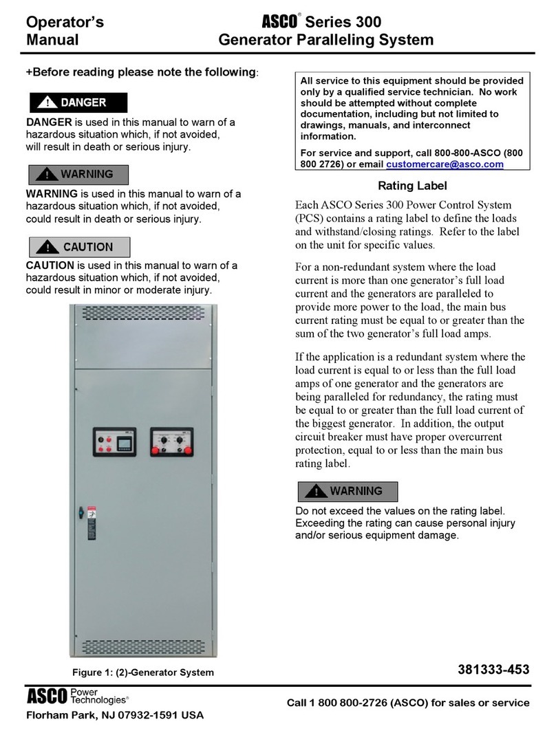 Asco Series 300 Operator's manual