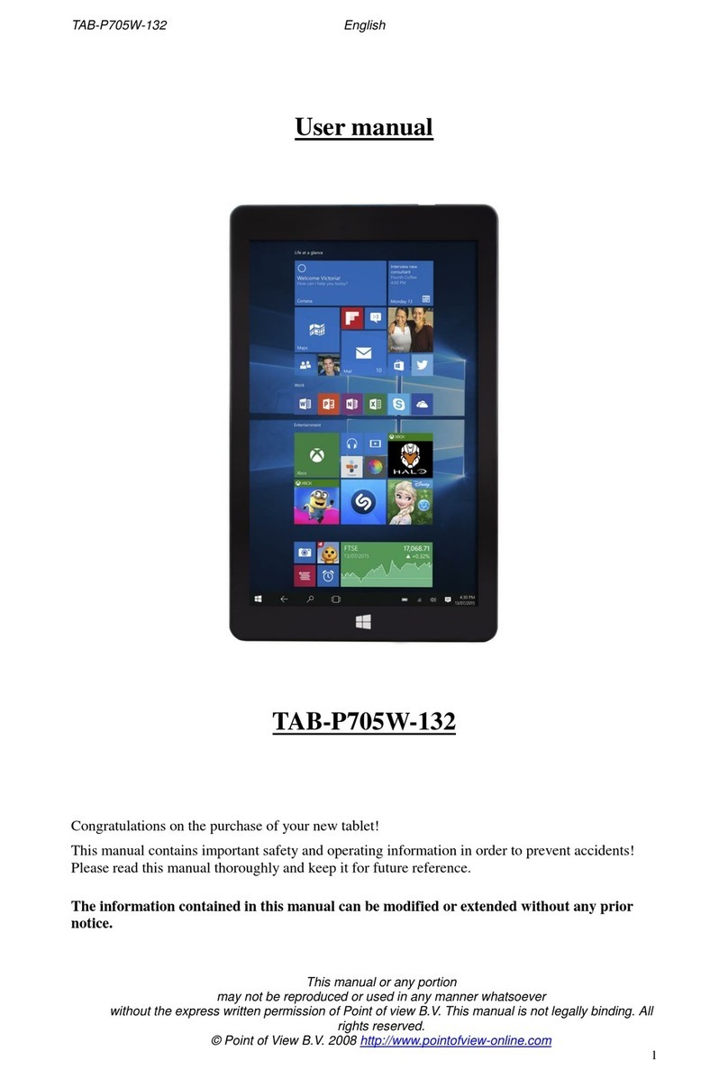 Point of View TAB-P705W-132 User manual
