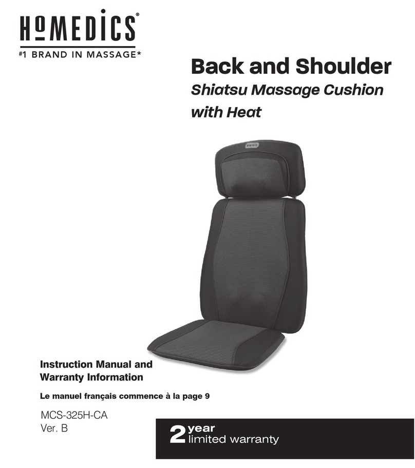 HoMedics MCS-325H-CA Instruction manual and  warranty information