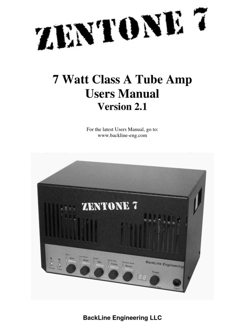 BackLine Engineering ZENTONE 7 user manual