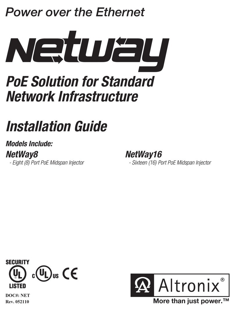 Altronix NetWay Series installation guide