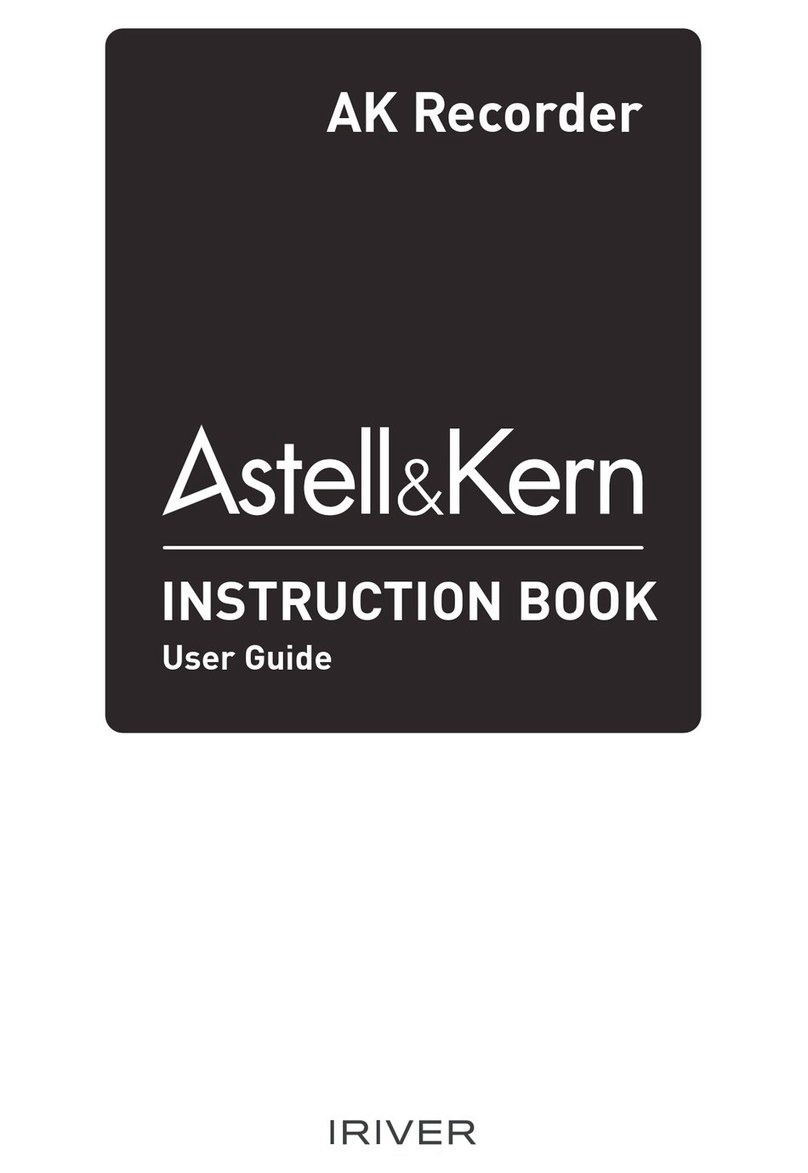 Astell & Kern AK Recorder Instruction book