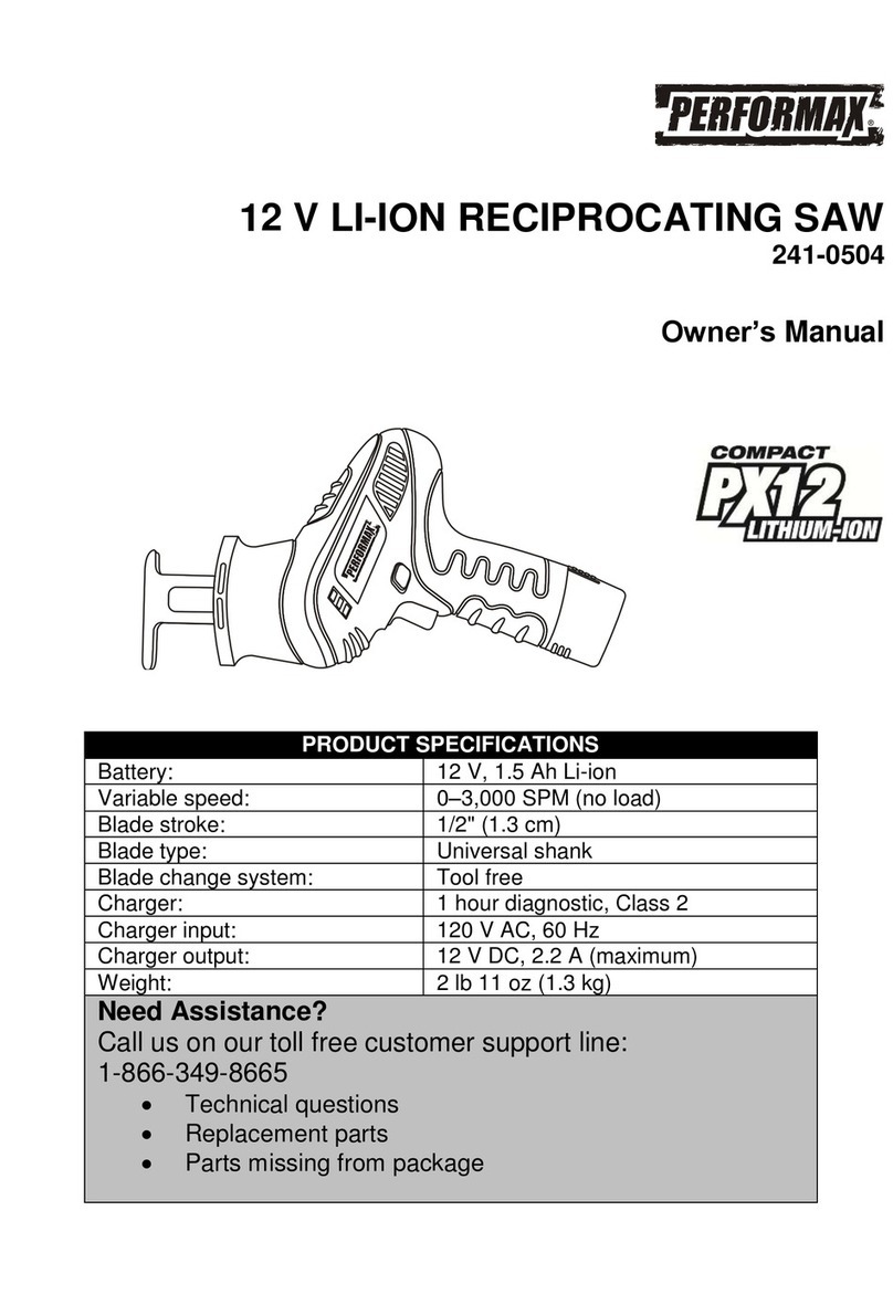 Performax COMPACT PX12 LITHIUM-ION User manual