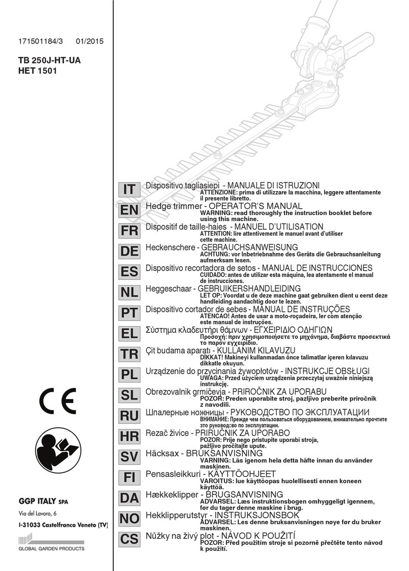GGP ITALY SPA TB 250J-HT-UA User manual GGP ITALY SPA TB 250J-HT-UA User manual