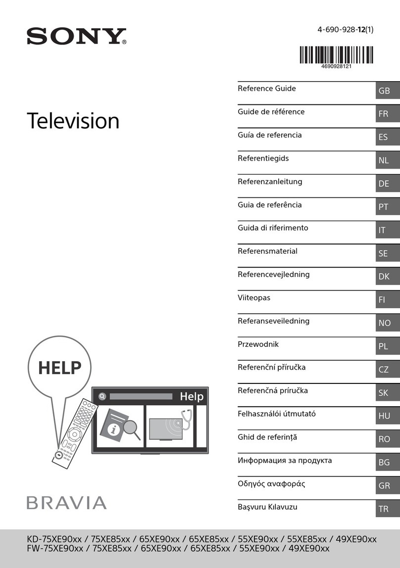 Sony KD-75XE90 SERIES User manual Sony KD-75XE90 SERIES User manual