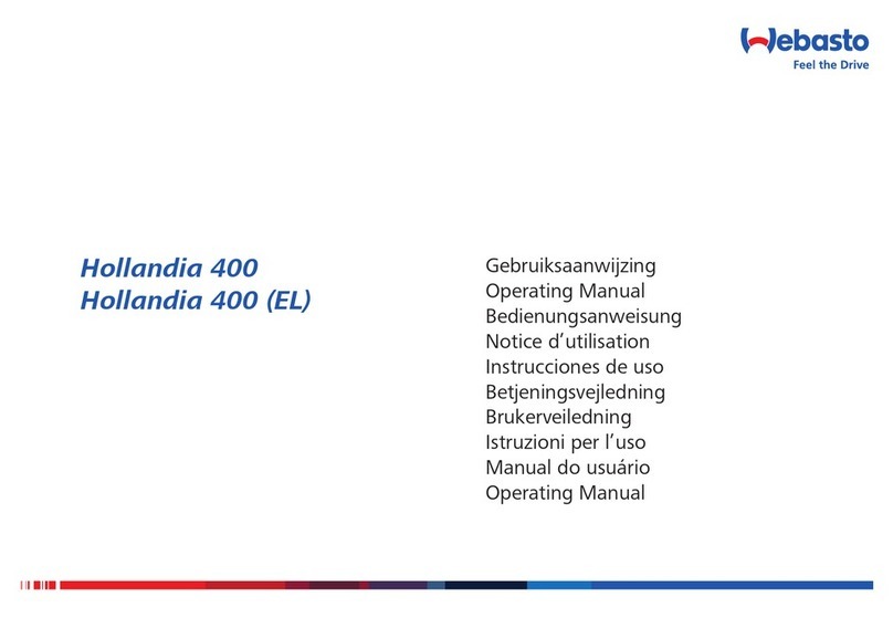 Webasto Hollandia 400 User manual