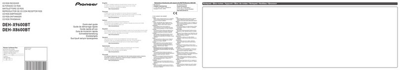 Pioneer DEH-X9600BT User manual