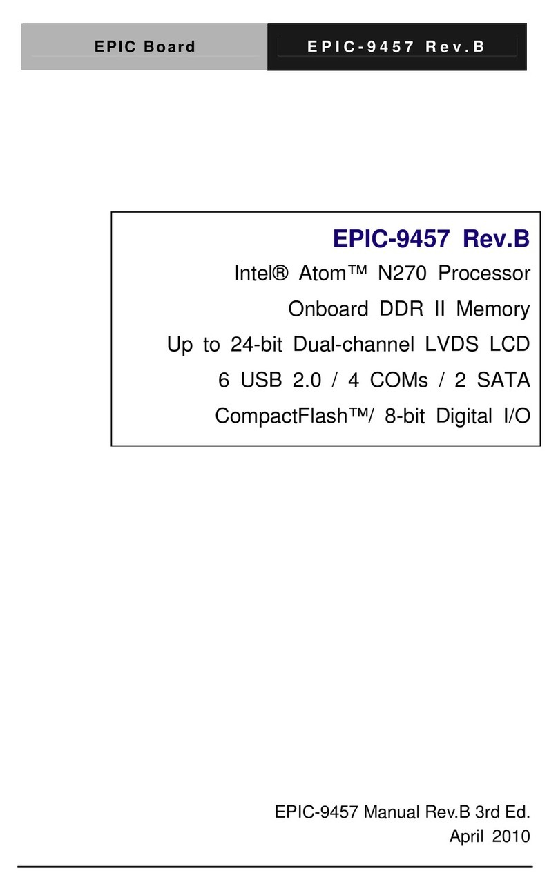 Aaeon EPIC-9457 User manual Aaeon EPIC-9457 User manual