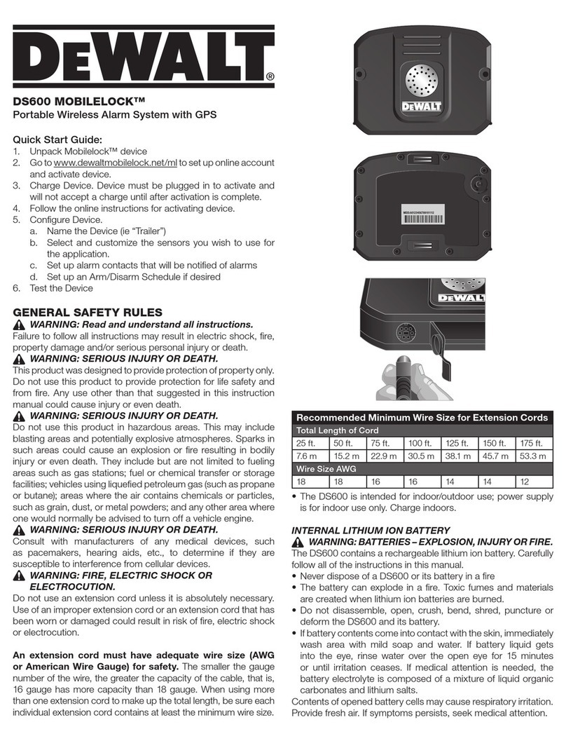 DeWalt DS600 MOBILELOCK instruction manual