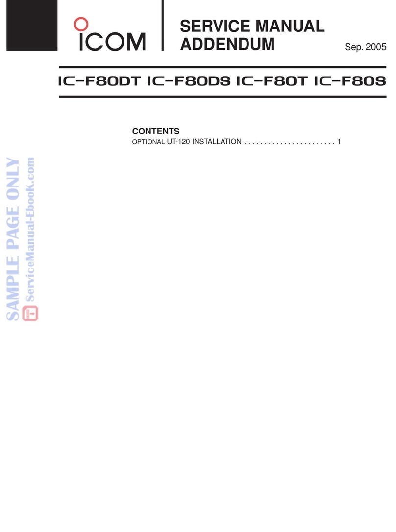Icom IC-F80DT Installation and operating instructions Icom IC-F80DT Installation and operating instructions