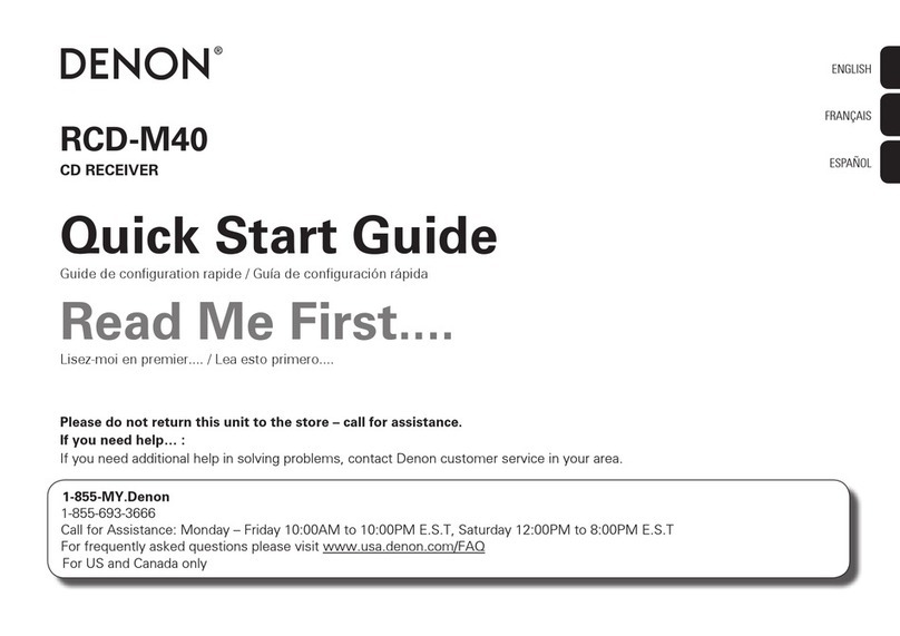 Denon RCD-M40 User manual Denon RCD-M40 User manual