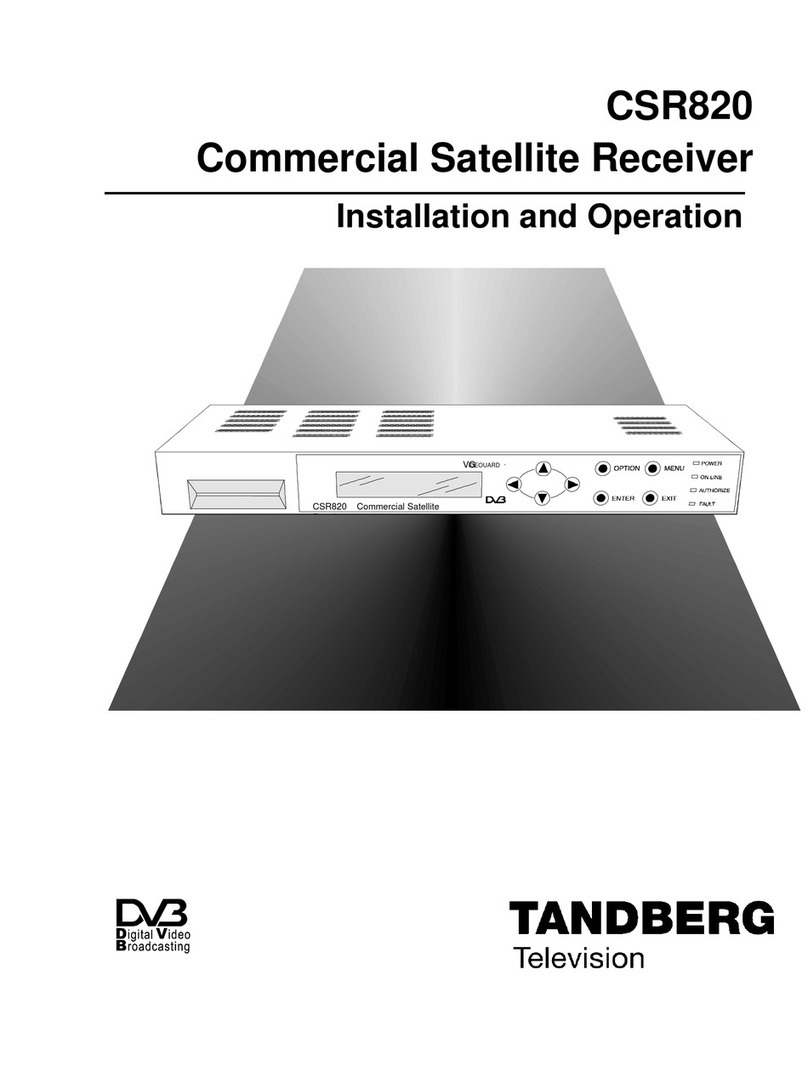 TANDBERG CSR820 Owner's manual