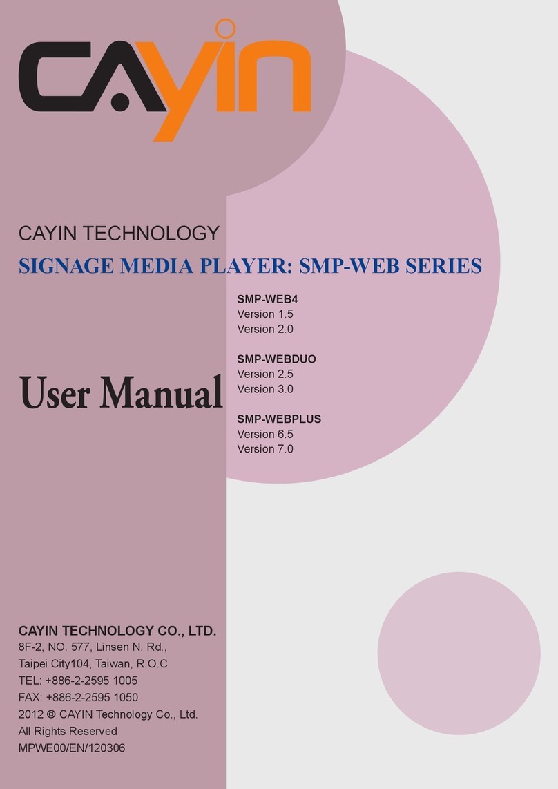 Cayin SMP-WEB4 user manual