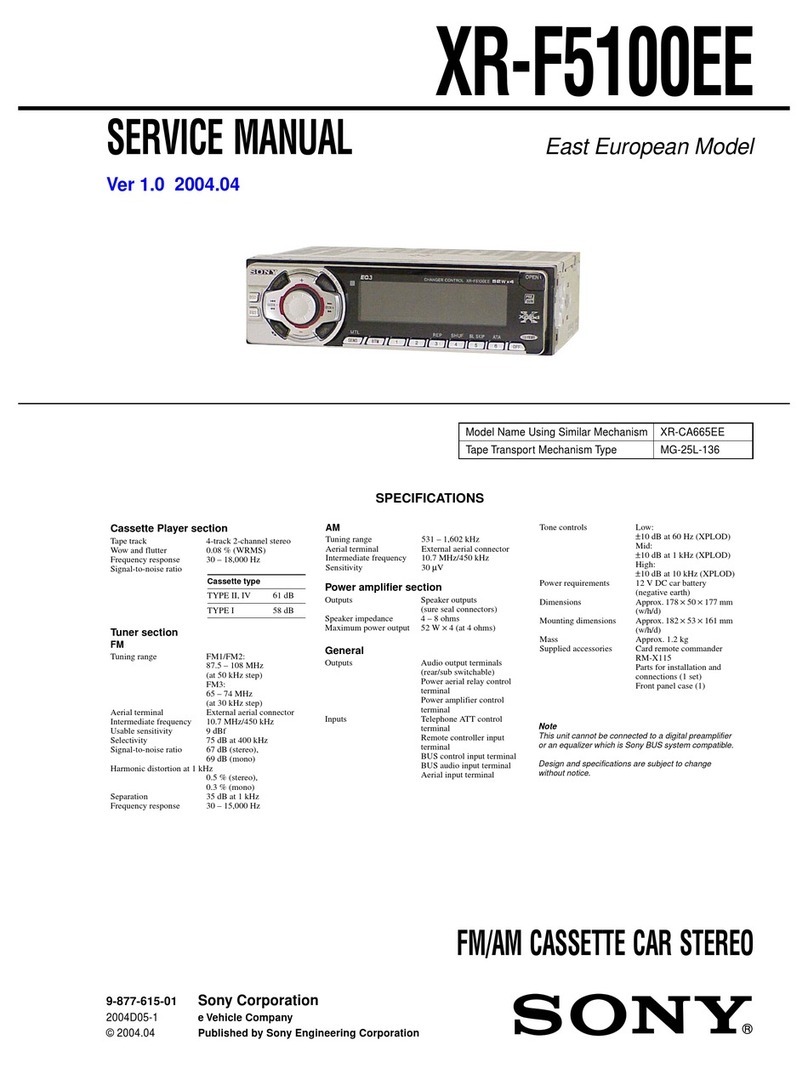 Sony XR-F5100EE User manual