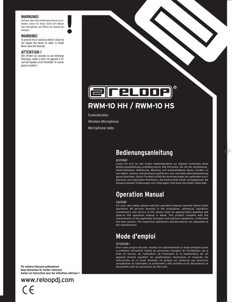 Reloop RWM-10 HH Operation manual