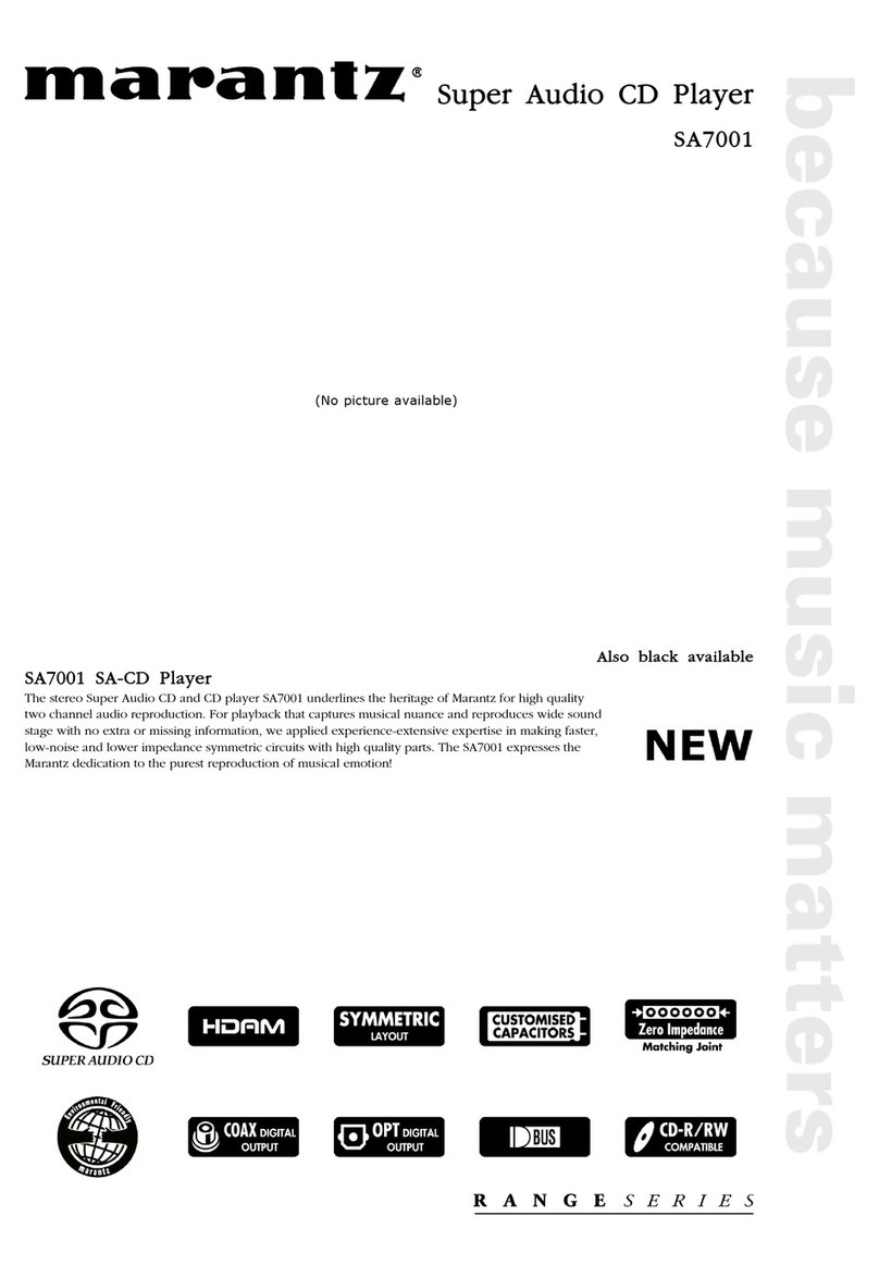 Marantz SA7001 User manual