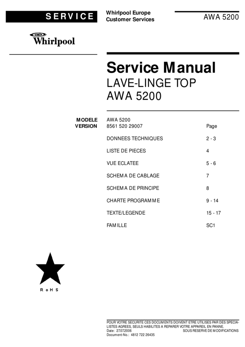 Whirlpool AWA 5200 Service manual
