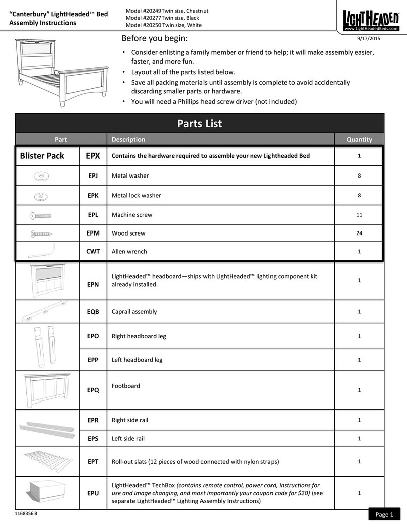 Light Headed 20249 Assembly instructions Light Headed 20249 Assembly instructions