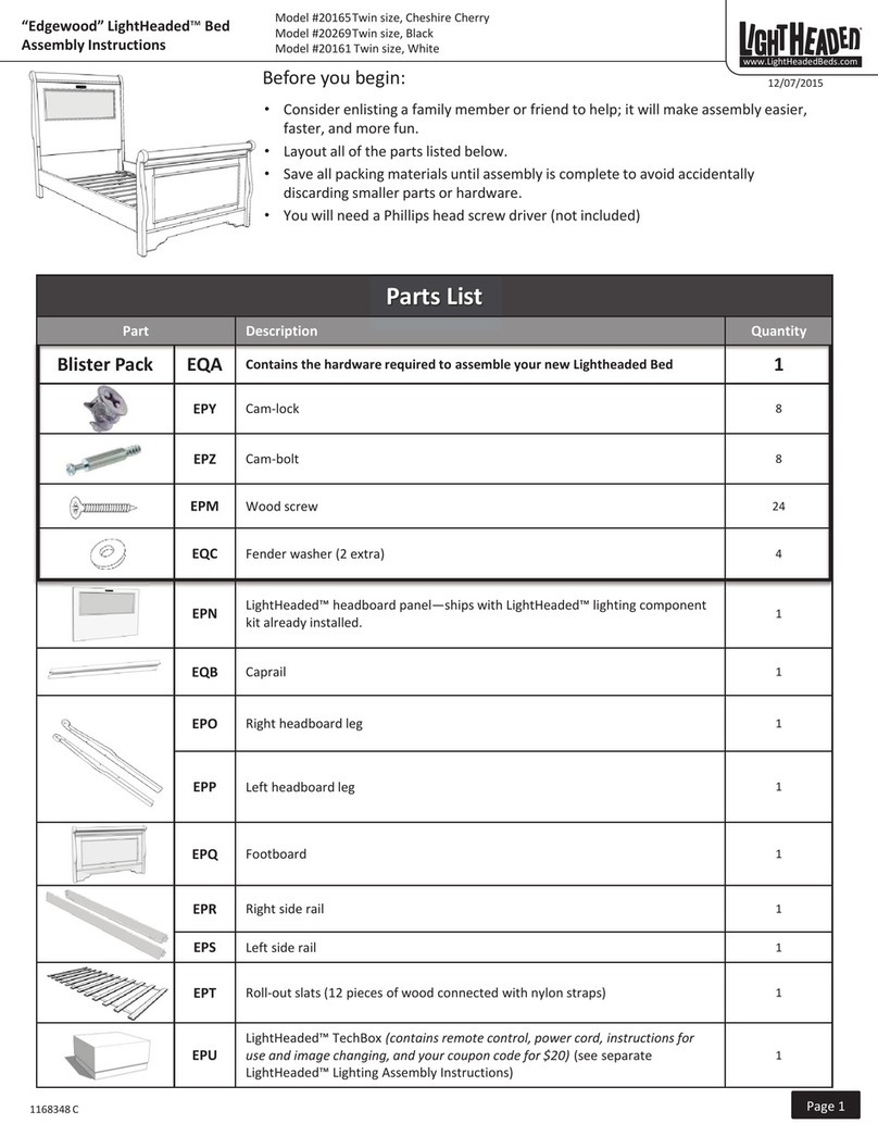 Light Headed 20165 Assembly instructions Light Headed 20165 Assembly instructions