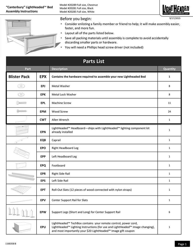 Light Headed 20289 Assembly instructions