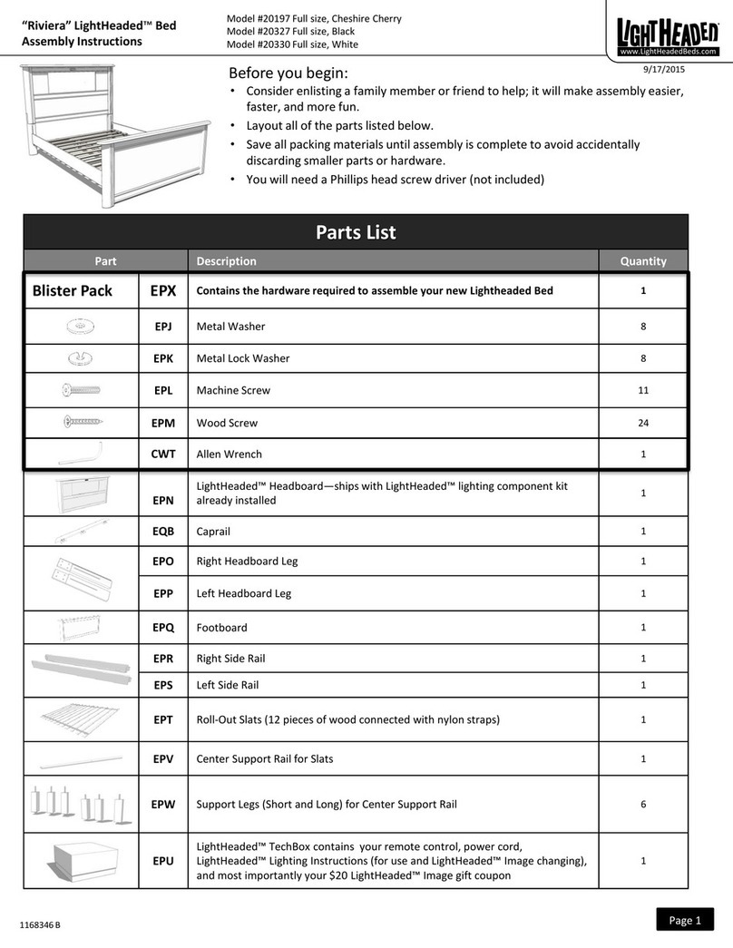 Light Headed 20197 Assembly instructions Light Headed 20197 Assembly instructions