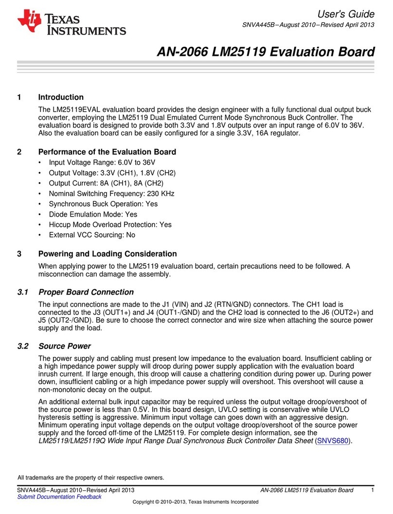 Texas Instruments LM25119EVAL User manual