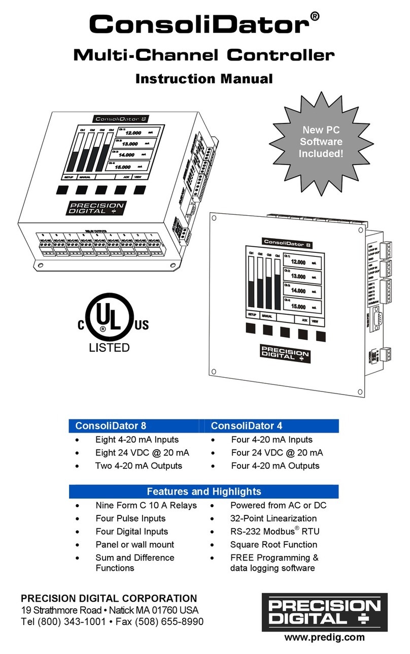 PRECISION DIGITAL ConsoliDator 4 instruction manual