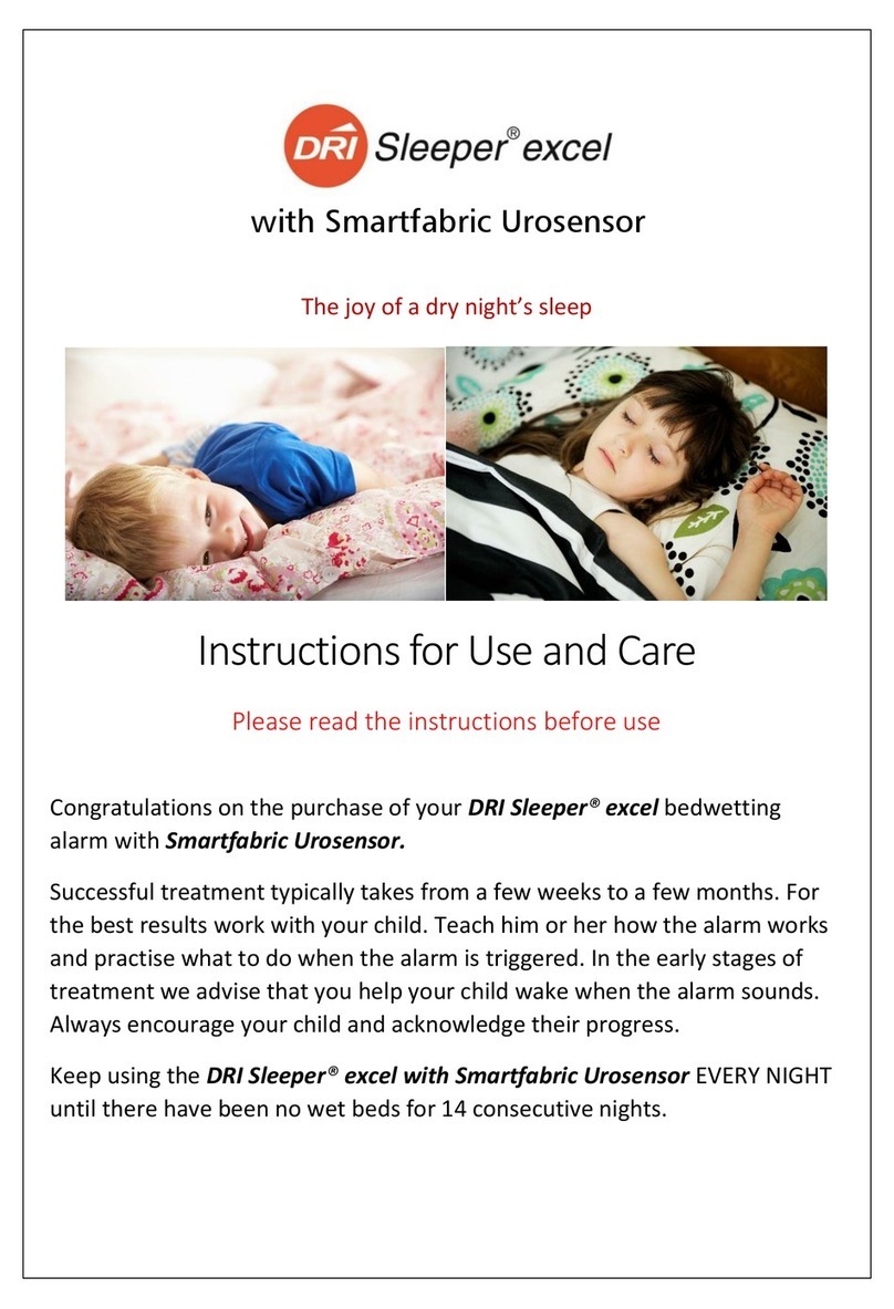 DRI Sleeper excel Instructions for use and care
