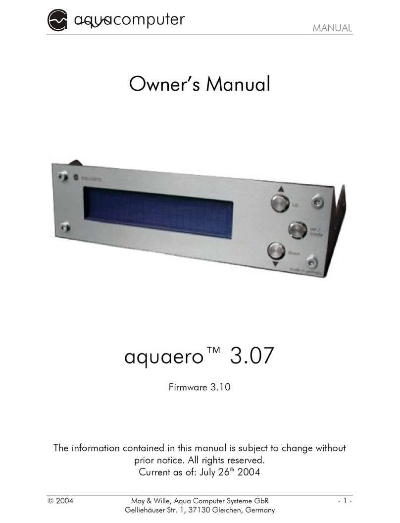 Aqua Computer aquaero 3.07 User manual
