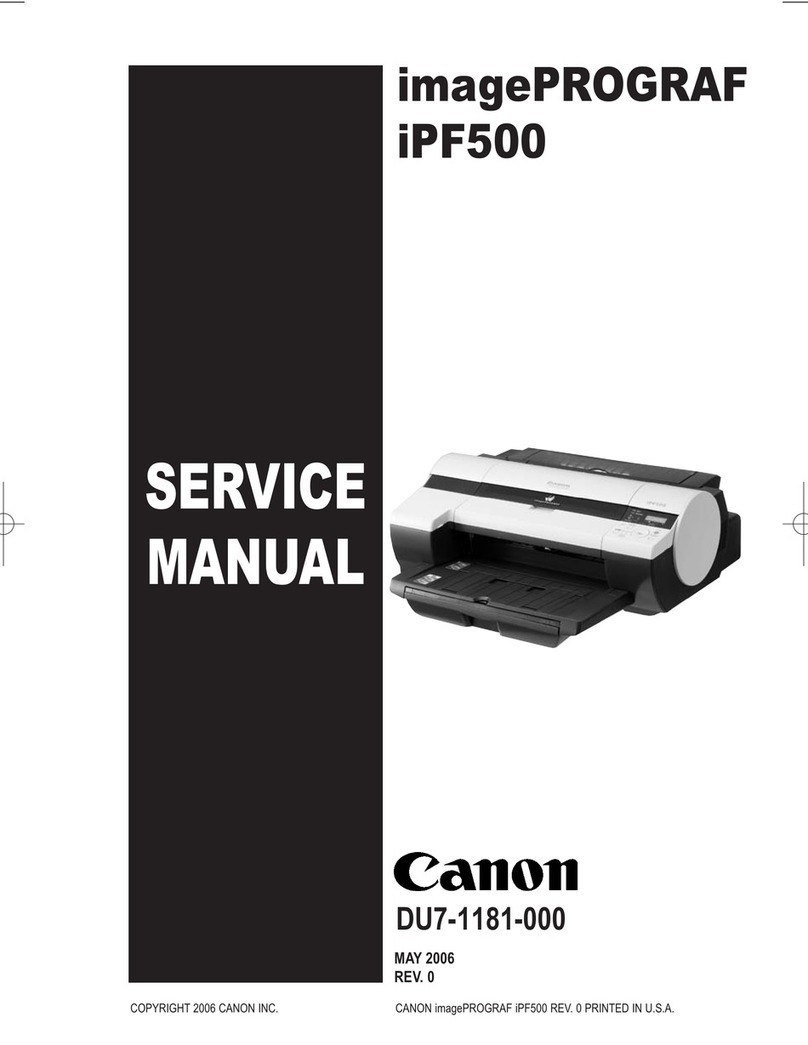 Canon iPF500 - imagePROGRAF Color Inkjet Printer User manual