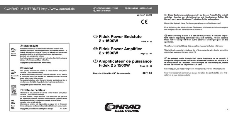 Conrad Fidek 30 11 58 operating instructions