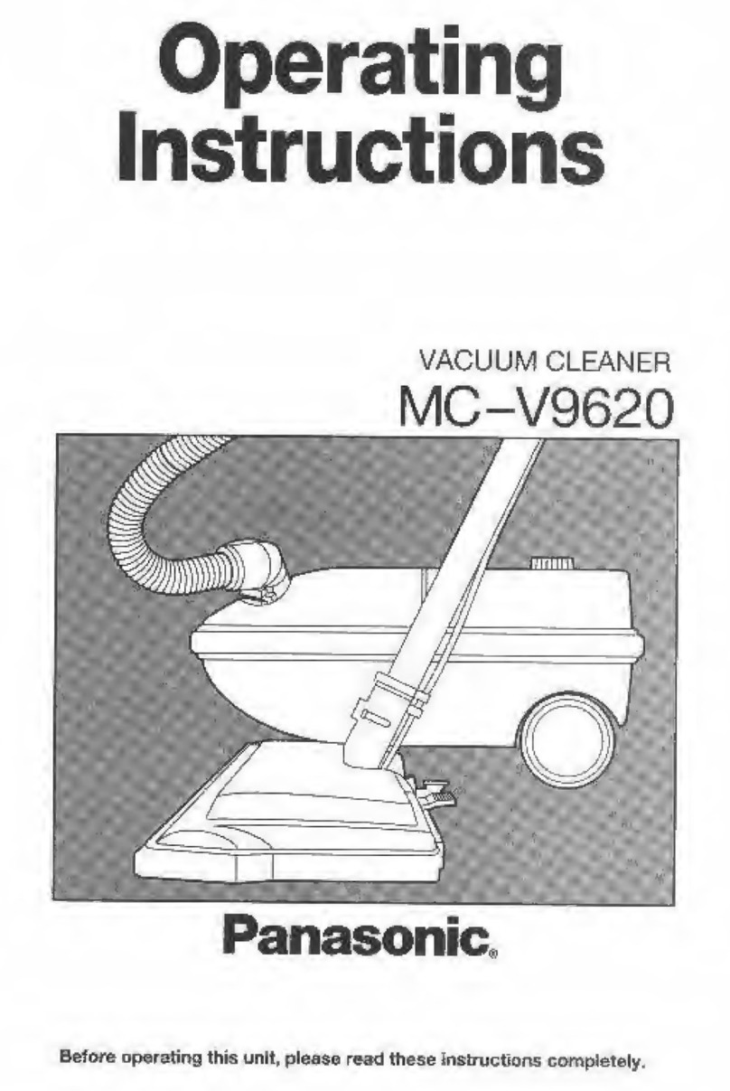 Panasonic MCV9620 - CANISTER VACUUM operating instructions Panasonic MCV9620 - CANISTER VACUUM operating instructions