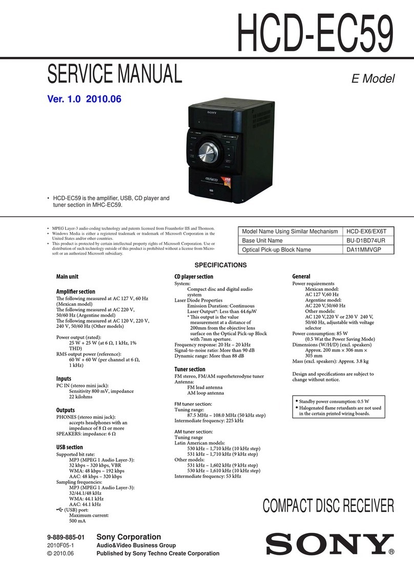 Sony HCD-EC59 User manual