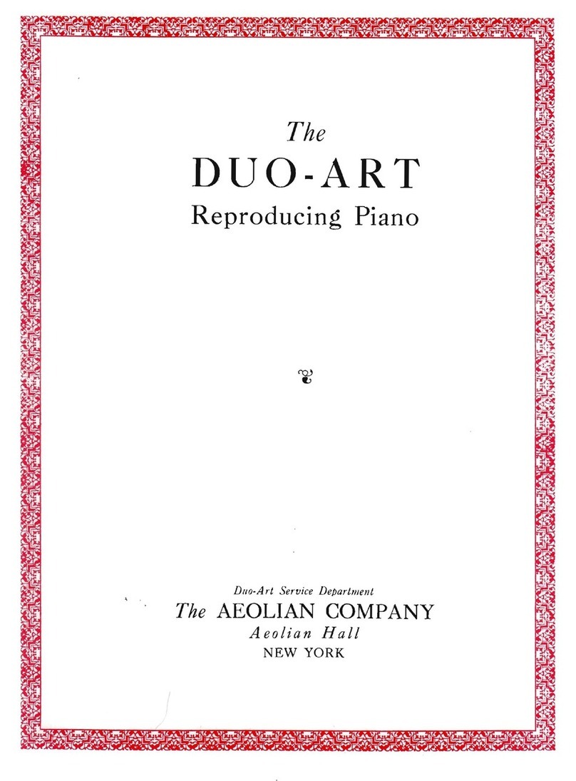 Aeolian Company DUO-ART Preliminary instruction pamphlet