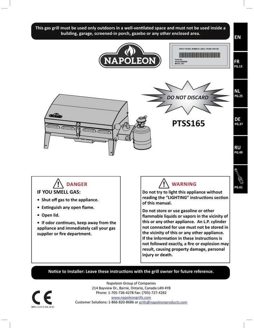 Napoleon PTSS165 instructions