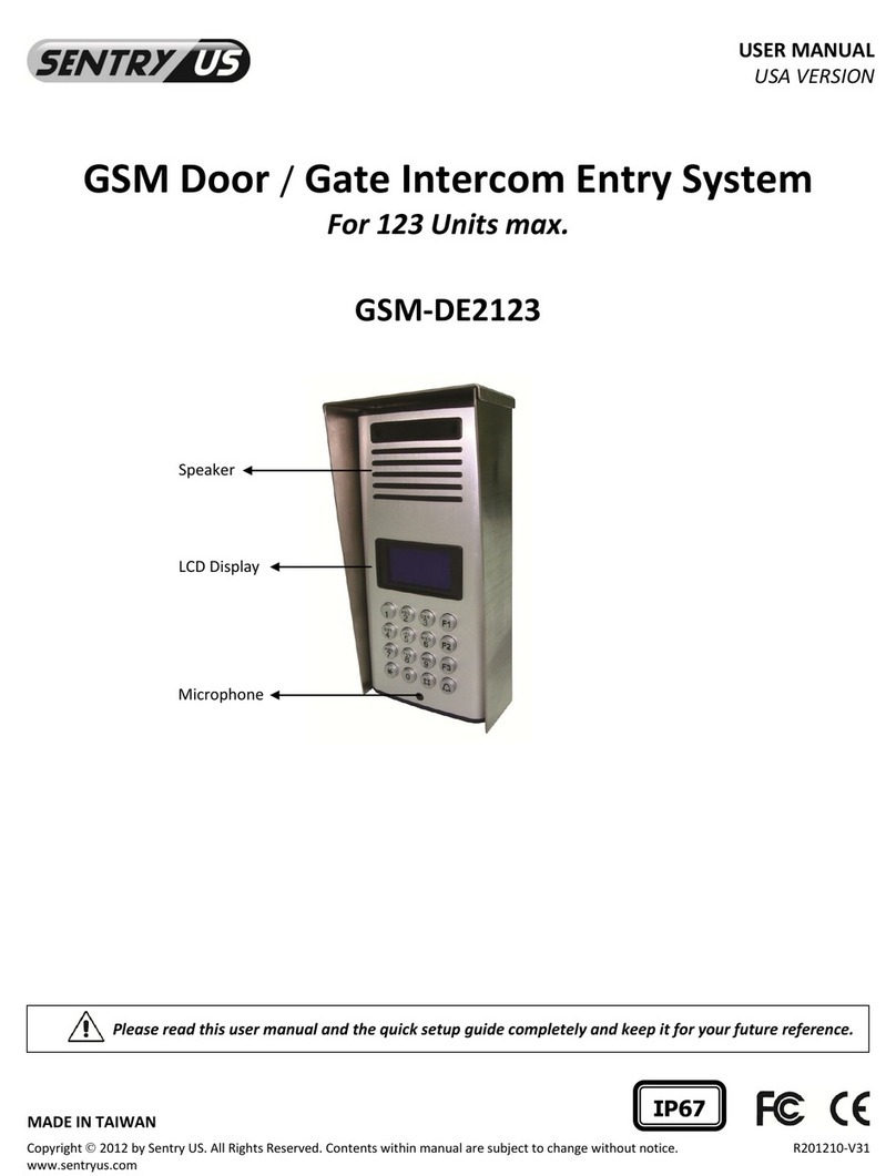 Sentryus GSM-DE2123 user manual