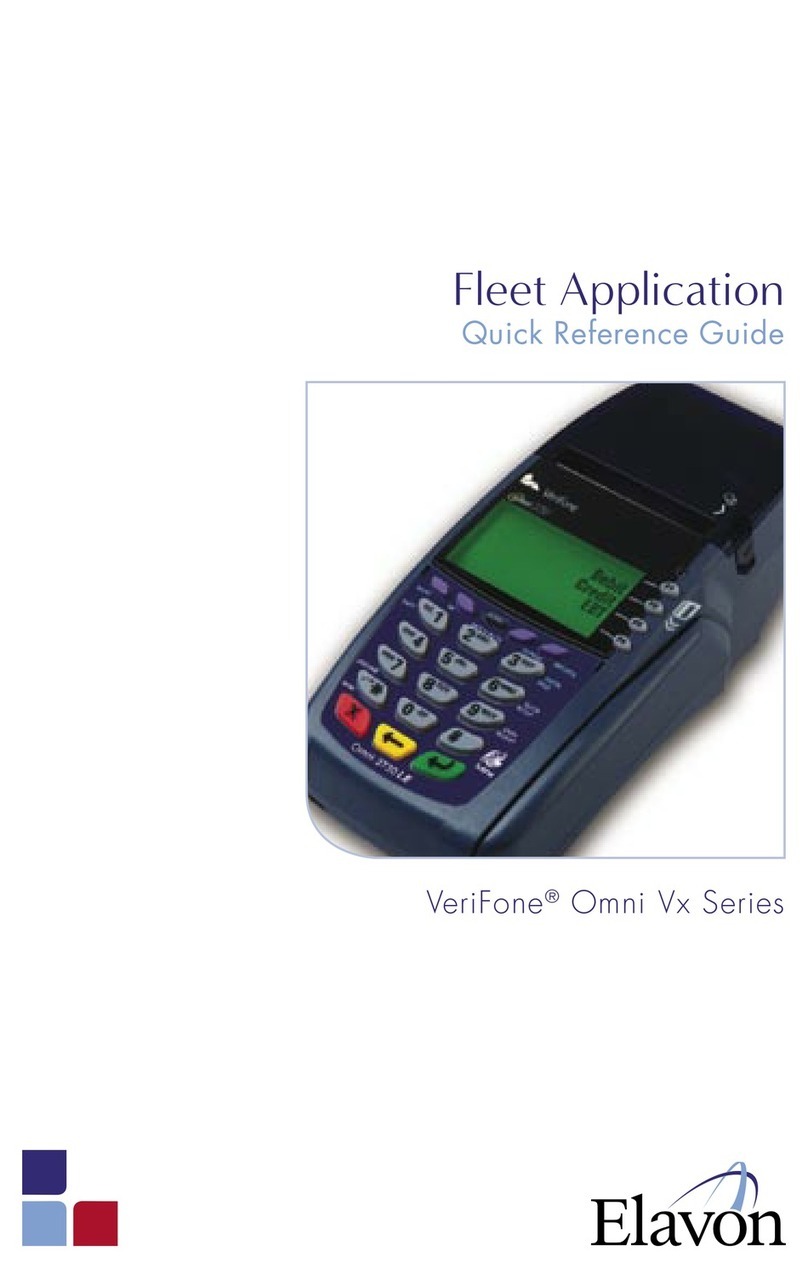 Elavon VeriFone Omni Vx Series Quick reference guide