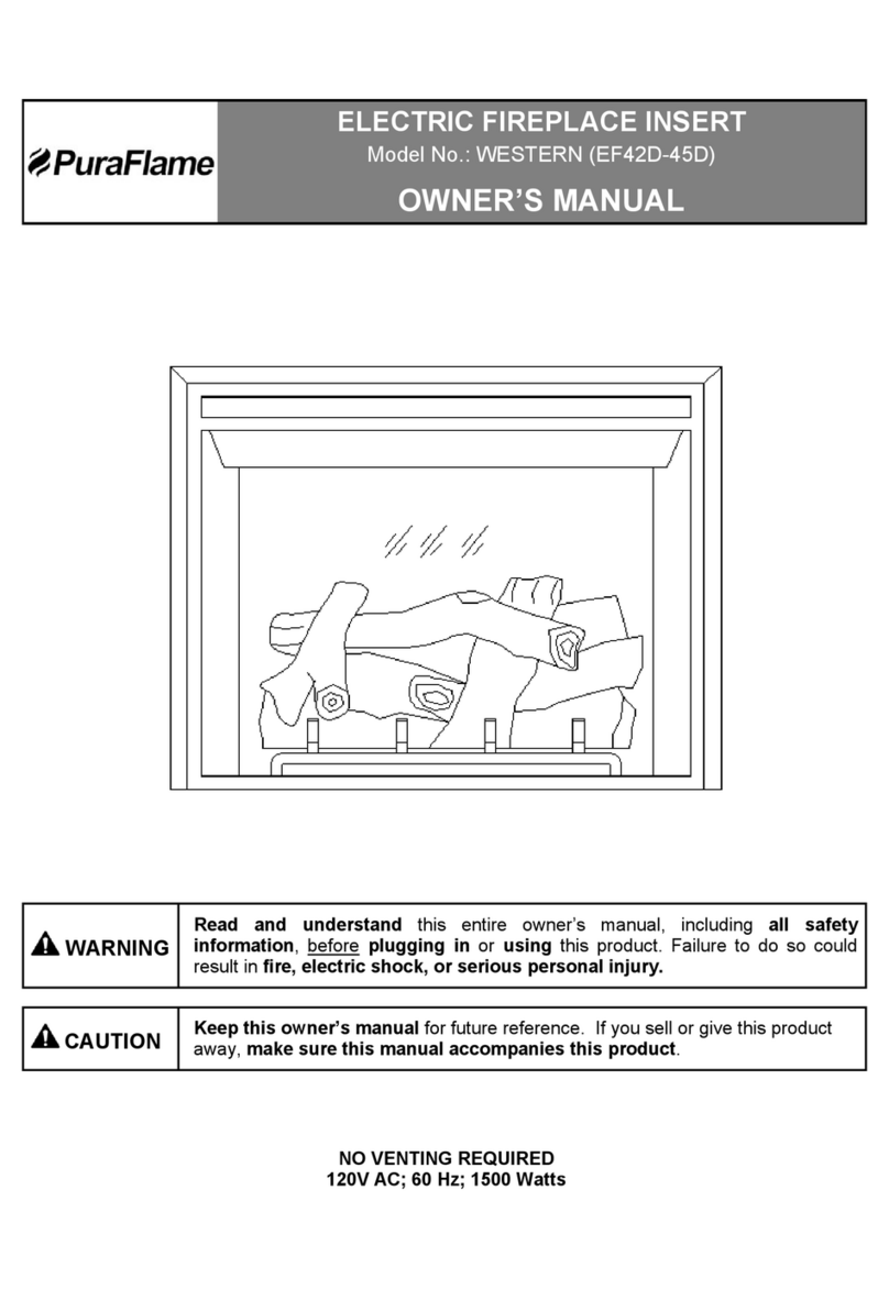 PuraFlame WESTERN EF42D-45D User manual