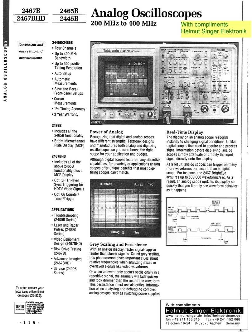 Helmut Singer Elektronik 2467B manual
