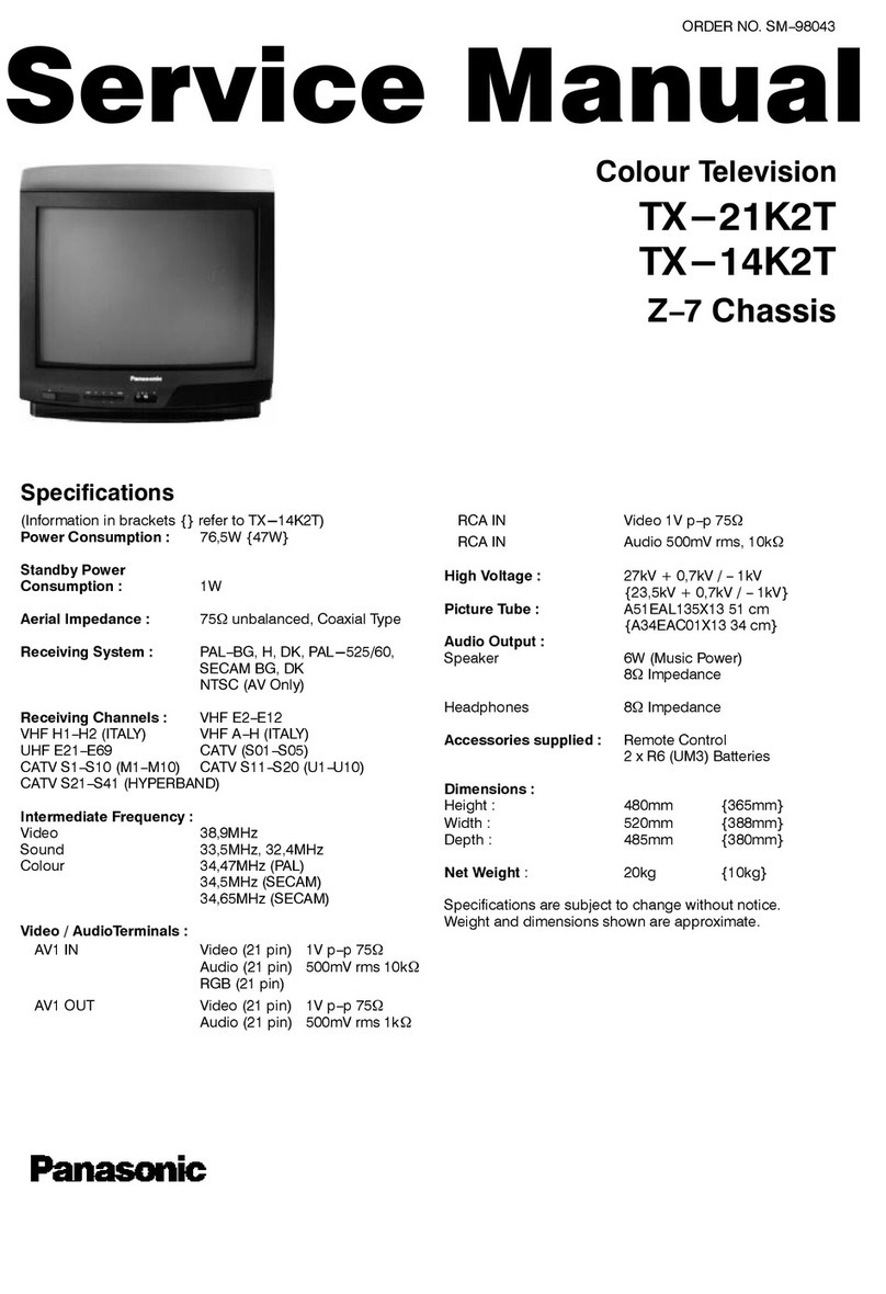 Panasonic TX-21K2T User manual Panasonic TX-21K2T User manual