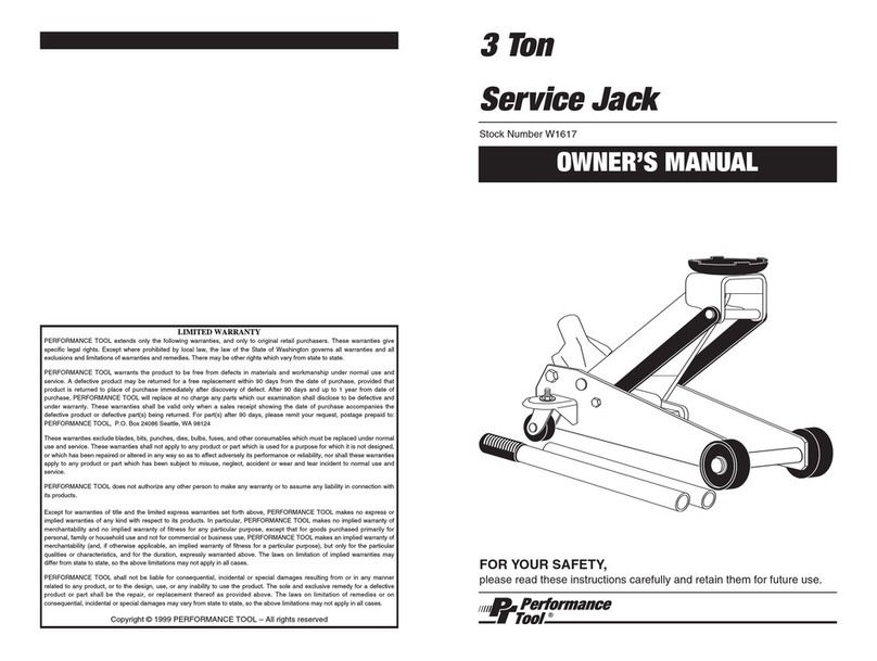 Performance Tool W1617 owner's manual