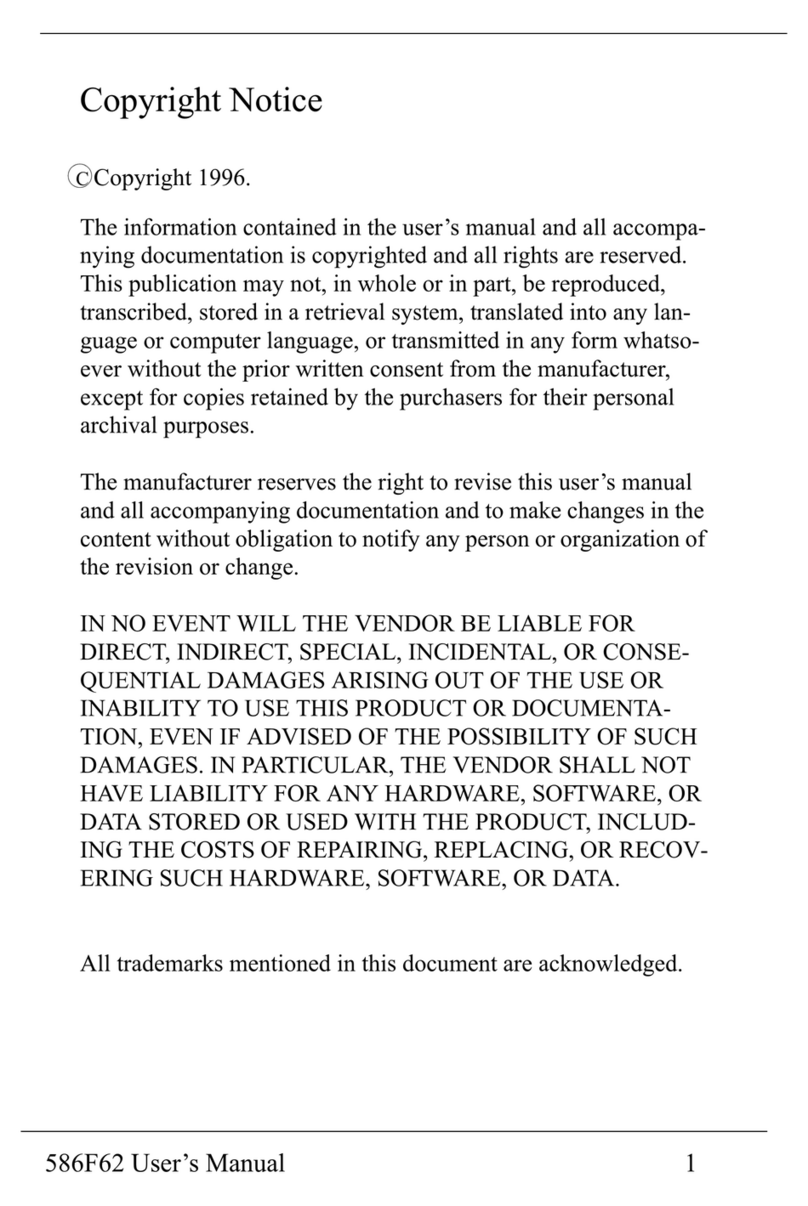 Freetech 586F62 User manual Freetech 586F62 User manual