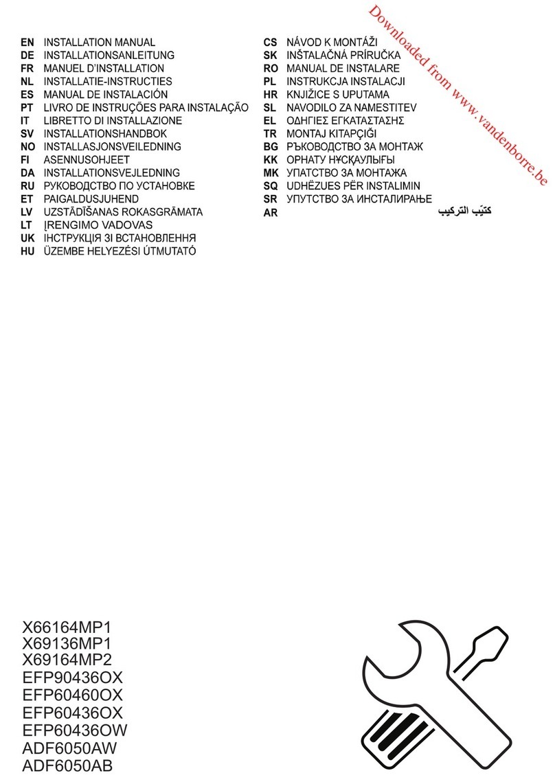 AEG X66164MP1 installation manual