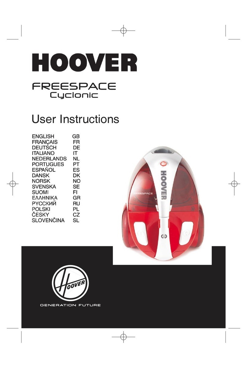 Hoover freespace cyclonic User instructions