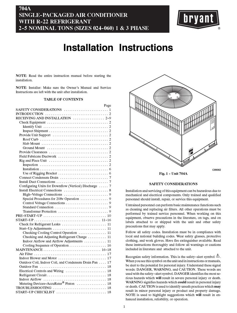 Bryant 704A User manual