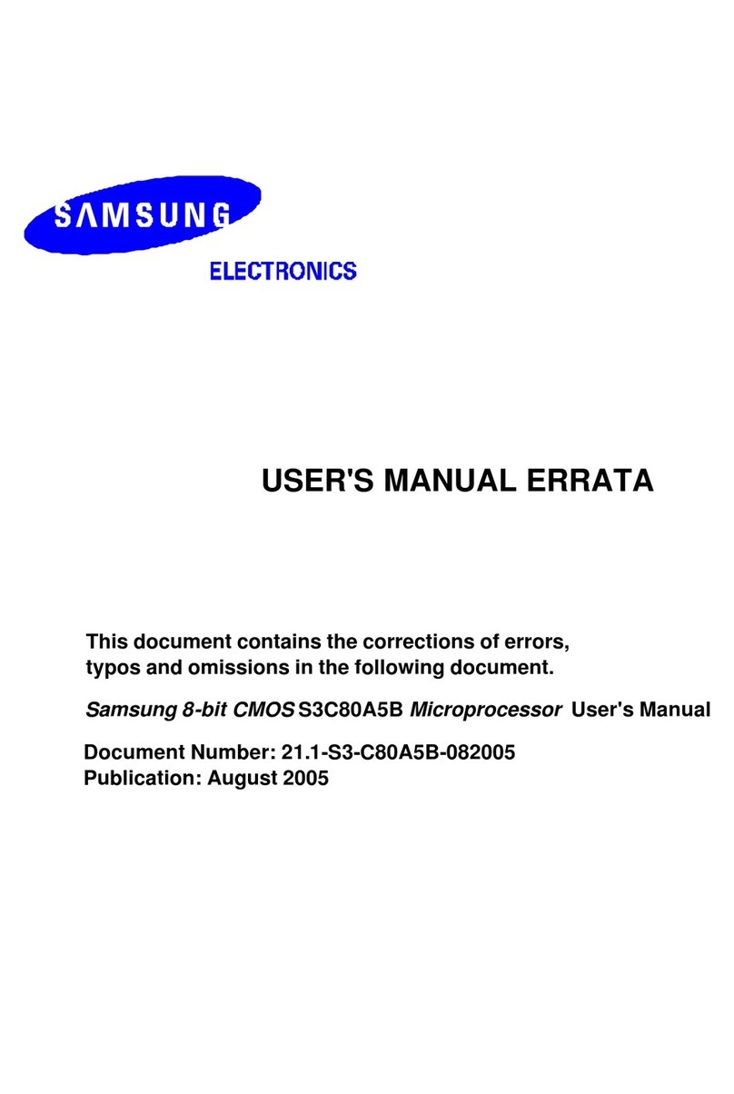 Samsung S3C80A5B user manual