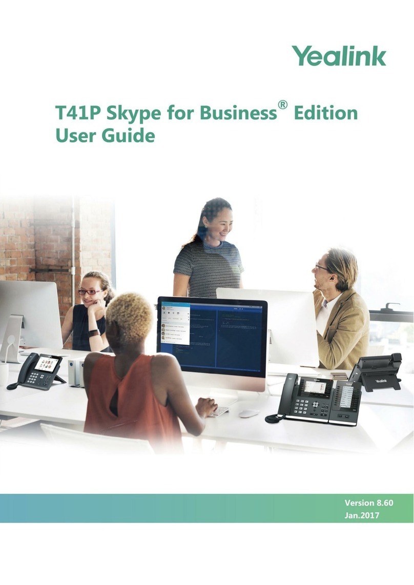Yealink T41P Skype User manual